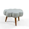 Poltrona de Balanço para Amamentação e Decoração com Puff Nuvem Cinza - 5