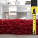 Ver imagem 5 de Tapete Felpudo Sala Quarto e Escritório Antiderrapante Fofo Casa Dona 140x200cm Vermelho