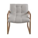 Ver imagem 1 de Poltrona Lis em Linho Bouclê com Base de Madeira