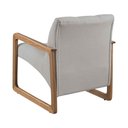 Ver imagem 3 de Poltrona Lis em Linho Bouclê com Base de Madeira