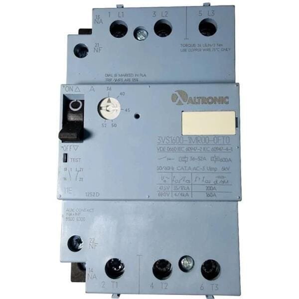 Disjuntor Motor 4-6A 1Na+1Nf Altronic