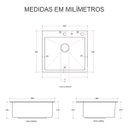 Ver imagem 3 de Cuba Pia Aço Inox Cozinha Gourmet Cor Preta Com Acessórios 60x45 - Brinovar