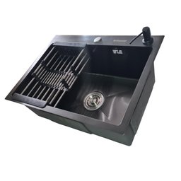 Cuba Pia Aço Inox Cozinha Gourmet Cor Preta Com Acessórios 60x45 -  Brinovar - 5