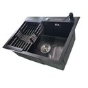 Ver imagem 6 de Cuba Pia Aço Inox Cozinha Gourmet Cor Preta Com Acessórios 60x45 - Brinovar
