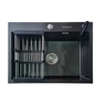 Cuba Pia Aço Inox Cozinha Gourmet Cor Preta Com Acessórios 60x45 -  Brinovar - 10