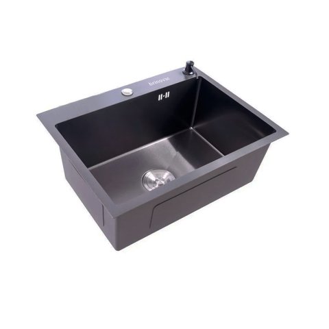 Cuba Pia Aço Inox Cozinha Gourmet Cor Preta Com Acessórios 60x45 -  Brinovar