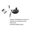 Ver mais imagens de Cuba Pia Aço Inox Cozinha Gourmet Cor Preta Com Acessórios 60x45 - Brinovar