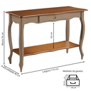 Ver imagem 5 de Aparador para Sala Sevilha com Gaveta e Pés Luiz Xv - Amêndoa com Tampo e Prateleira Imbuia Glazer