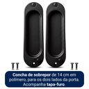 Ver imagem 6 de Porta Drywall Branca 60x210 + Kit Correr Preto de Sobrepor