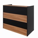 Ver imagem 2 de Balcão Atendimento Recepção Consultório 120 Cm X 110 Cm F5 Cor:nogal com Preto