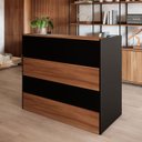 Ver imagem 1 de Balcão Atendimento Recepção Consultório 120 Cm X 110 Cm F5 Cor:nogal com Preto