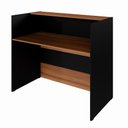 Ver imagem 6 de Balcão Atendimento Recepção Consultório 120 Cm X 110 Cm F5 Cor:nogal com Preto