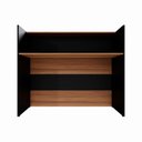 Ver imagem 5 de Balcão Atendimento Recepção Consultório 120 Cm X 110 Cm F5 Cor:nogal com Preto