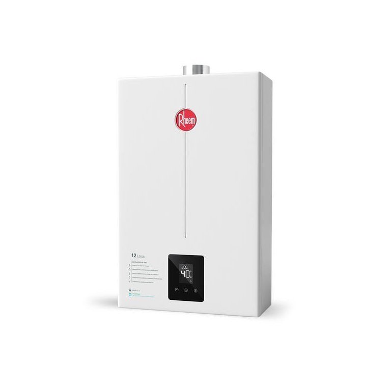 Aquecedor de Água a Gás Digital Rheem 12 Litros Gn Bivolt Branco