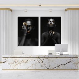 Dupla de Quadros Mulheres Douradas 80 x 120cm - 2