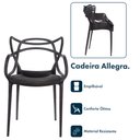 Ver imagem 2 de Cadeira de Jantar Allegra Super Resistente e Empilhável Preta