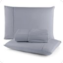Ver imagem 1 de Jogo Lencol Casal Queen 400 Fios 3 Peças Cor Cinza Percal C Elastico Hotel Macio