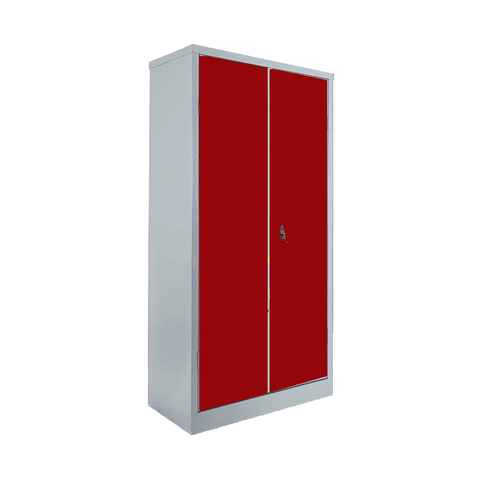 Armário De Aço 2 Portas Com Prateleira 1,20 C/ Chaves Vermelho