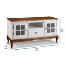 Ver imagem 4 de Rack para Sala com Pés Luis Xv 2 Portas 1 Gaveta e Nicho Hannover 60811 Linz Móveis - Branco/imbuia