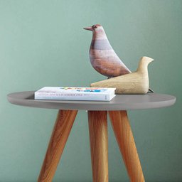 Mesa Lateral Redonda para Sala de Estar Pés Palito 107cm Sorelle Cinza Moon - HB Móveis - 4 Mesa Lateral Redonda para Sala de Estar Pés Palito 107cm Sorelle Cinza Moon - HB Móveis - 4