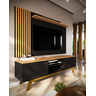 Rack Viena com Painel Grécia P/ Tv até 70 Pol Sala de Estar-oferta:preto/naturale - 1