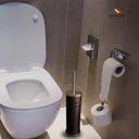 Ver imagem 3 de Escova Sanitária Black com Tampa em Inox Preto 38 Cm - Mimo