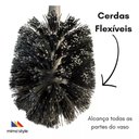 Ver imagem 6 de Escova Sanitária Black com Tampa em Inox Preto 38 Cm - Mimo