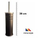 Ver imagem 4 de Escova Sanitária Black com Tampa em Inox Preto 38 Cm - Mimo