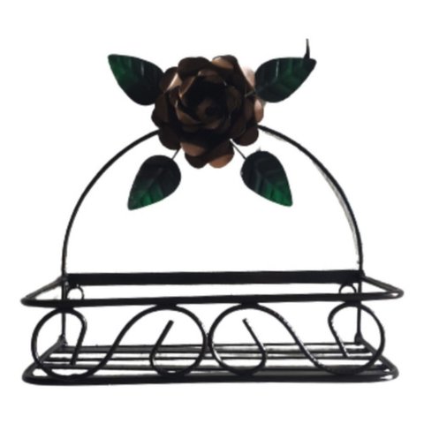 Porta Shampoo Rústico em Ferro Várias Cores:marrom