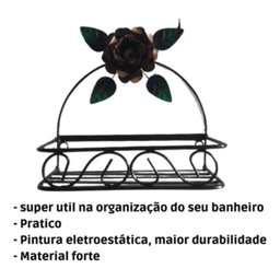 Porta Shampoo Rústico em Ferro Várias Cores:marrom - 4