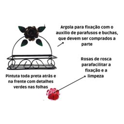 Porta Shampoo Rústico em Ferro Várias Cores:marrom - 3