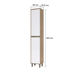 Paneleiro Simples 40 Cm 2 Portas de Abrir Mel Luciane Móveis - 4