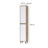 Paneleiro Simples 40 Cm 2 Portas de Abrir Mel Luciane Móveis - 4