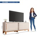 Ver imagem 2 de Rack para TV até 65 Polegadas Portas com Textura Microrripada Pés Cavalete Mondrian 1.8