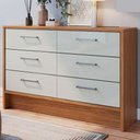 Ver imagem 1 de Cômoda 6 Gavetas Naturalle/Cristalo Cm3060 - Decibal