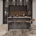 Ver imagem 3 de Papel de parede lavavel para banheiro - Chevron Wood