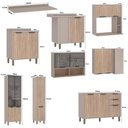 Ver imagem 4 de Armário Cozinha Completa Stylo 458cm Cristaleira e Paneleiro Cor:cumaru