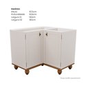 Ver imagem 2 de Balcão para Cozinha 2 Cantoportas em MDF Joy Branco/Off White