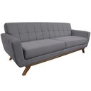 Ver imagem 2 de Sofá 03 Lugares 210cm Miami Base Madeira Veludo Cinza - Nexta Casa