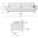 Ver imagem 3 de Sofá 03 Lugares 210cm Miami Base Madeira Veludo Cinza - Nexta Casa