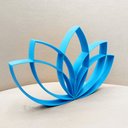 Ver imagem 5 de Estatueta Flor de Lótus - Símbolo Vida, Decoração,quarto - Cor: Azul Claro