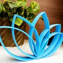 Ver imagem 4 de Estatueta Flor de Lótus - Símbolo Vida, Decoração,quarto - Cor: Azul Claro
