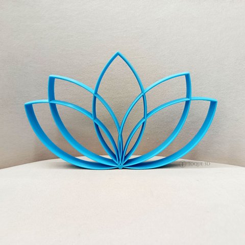 Estatueta Flor de Lótus - Símbolo Vida, Decoração,quarto - Cor: Azul Claro