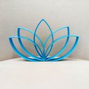 Ver imagem 1 de Estatueta Flor de Lótus - Símbolo Vida, Decoração,quarto - Cor: Azul Claro