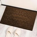 Ver imagem 3 de Capacho Emborrachado Aveludado Entrada Porta Loja Apartamento Tapete Antiderrapante Bem Vindo Marrom