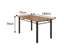 Ver imagem 3 de Conjunto Verona 06 Cadeiras com Base Acre Bm Tubulares Pinus Conhaque/linho 307