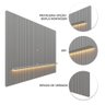 Painel para Tv 2.3 Ripado com Led Nobre Cinza - Gelius Móveis - 3