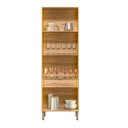 Ver imagem 4 de Cristaleira Intenza com 6 Portas Vidro Gaveta e LED Interno Roupeiro Closet Modulado Vidro:Freijo