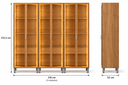 Ver imagem 3 de Cristaleira Intenza com 6 Portas Vidro Gaveta e LED Interno Roupeiro Closet Modulado Vidro:Freijo