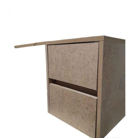 Escrivaninha Suspensa Mesa para Notebook Natural em Mdf